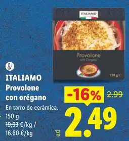 Lidl Italiamo provolone con orégano oferta
