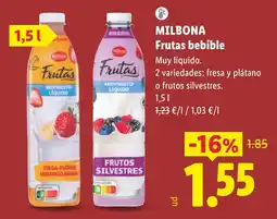Lidl Milbona frutas bebible oferta