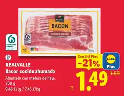 Lidl Realvalle bacon cocido ahumado oferta