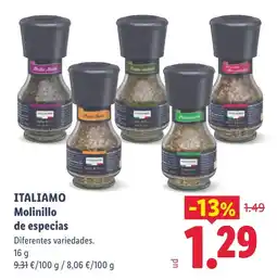 Lidl Italiamo molinillo de especias oferta