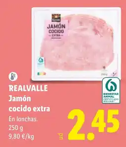 Lidl Realvalle jamón cocido extra oferta