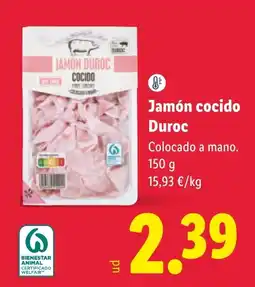 Lidl Jamón cocido Duroc oferta