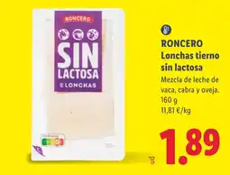 Lidl Roncero lonchas tierno sin lactosa oferta