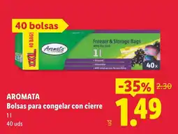 Lidl Aromata bolsas para congelar con cierre oferta