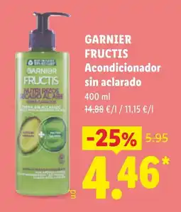 Lidl Garnier Fructis Acondicionador sin aclarado oferta