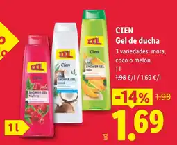 Lidl Cien Gel de ducha oferta