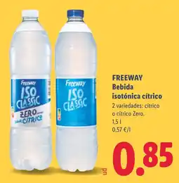 Lidl Freeway bebida isotónica cítrico oferta