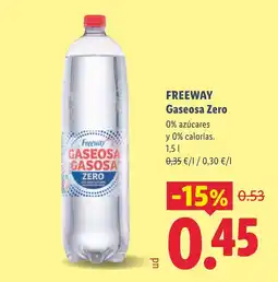 Lidl Freeway gaseosa zero oferta