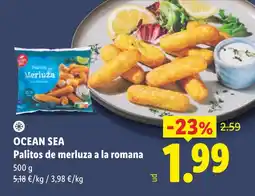 Lidl Ocean Sea palitos de merluza a la romana oferta
