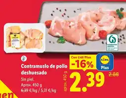 Lidl Pollo contramuslo deshuesado oferta
