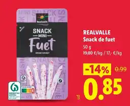 Lidl Realvalle snack de fuet oferta
