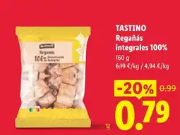 Lidl Tastino regañás integrales 100% oferta