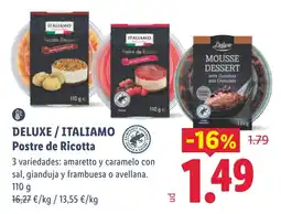 Lidl Deluxe / Italiamo postre de ricotta oferta