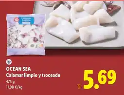 Lidl Ocean Sea calamar limpio y troceado oferta