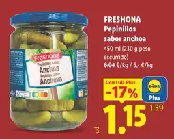 Lidl Freshona pepinillos sabor anchoa oferta