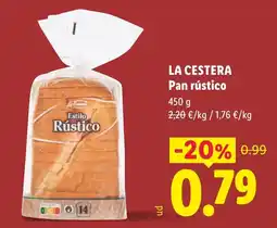 Lidl La Cestera pan rústico oferta