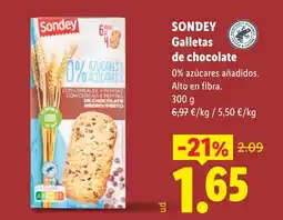 Lidl Sondey galletas de chocolate oferta