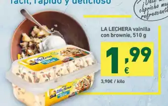 HiperDino La Lechera Vainilla Con Brownie 510g oferta
