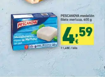 HiperDino Pescanova Medallón Filete Merluza 400g oferta