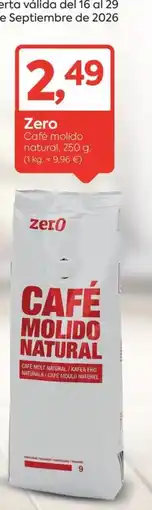 Suma Supermercados Zero café molido natural oferta