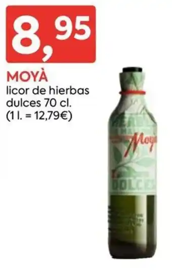 Moyà licor de hierbas dulces