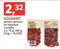 Suma Supermercados Gourmet jamón serrano en taquitos curados oferta