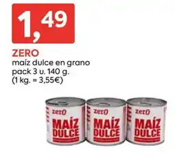 Suma Supermercados Zero maíz dulce en grano oferta