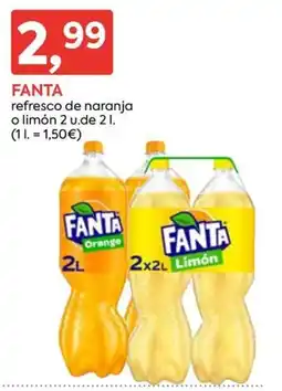 Suma Supermercados Fanta refresco de naranja o limón oferta