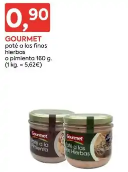 Suma Supermercados Gourmet paté a las finas hierbas o pimienta oferta