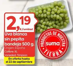 Suma Supermercados suma uva blanca sin pepita oferta