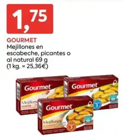 Suma Supermercados Gourmet mejillones en escabeche, picantes o al natural oferta