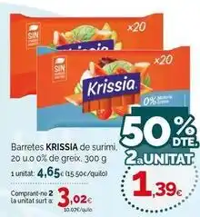 Condis Krissia - barretes de surimi oferta