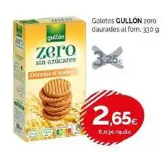 Condis Gullón - galetes zero daurades al forn oferta