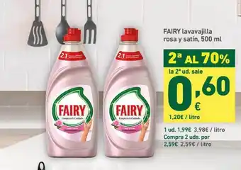 HiperDino Fairy Lavavajilla Rosa Y Satín 500ml oferta