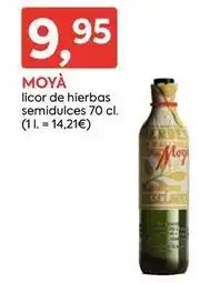 Suma Supermercados Licor de hierbas semidulces oferta