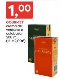 Suma Supermercados Gourmet - crema de verduras o calabaza oferta