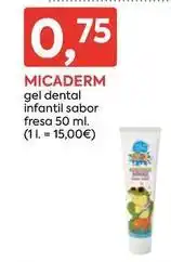 Suma Supermercados Micaderm - gel dental infantil sabor fresa oferta
