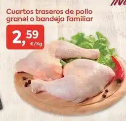 Suma Supermercados Cuartos traseros de pollo granel o bandeja familiar oferta