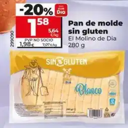 Dia El molino de dia - pan de molde sin gluten oferta