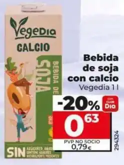 Dia Vegedia - bebida de soja con calcio oferta