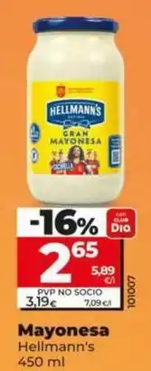 Dia Hellmann's - mayonesa oferta