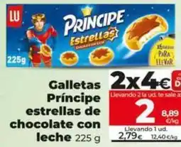 Dia Lu - galletas príncipe estrellas de chocolate con leche oferta