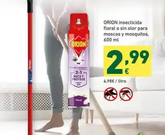HiperDino Orion Insecticida Floral O Sin Olor Para Moscas Y Mosquitos 600ml oferta