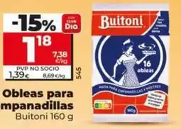 Dia Buitoni - obleas para empanadillas oferta