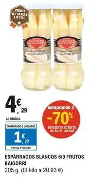 E.Leclerc Baigorri - esparragos blancos 6/9 frutos oferta