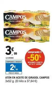E.Leclerc Campos - atun en aceite de girasol oferta