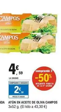 E.Leclerc Campos - atun en aceite de oliva oferta