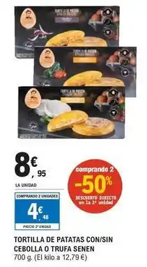E.Leclerc Tortilla de patatas con/sin cebolla o trufa senen oferta