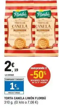 E.Leclerc Florbu - torta canela limon oferta