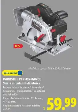 Lidl Parkside - performance sierra circular inalámbrica oferta